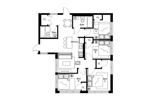 Photo of "#1907-A: Queen Bedroom A" home