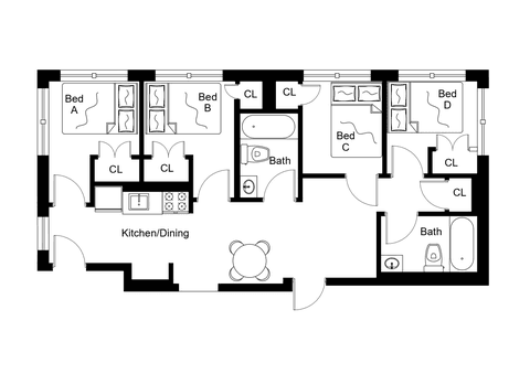 Photo of "#1906-C: Full Bedroom C" home