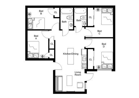 Photo of "#1914-A: Full Bedroom A" home
