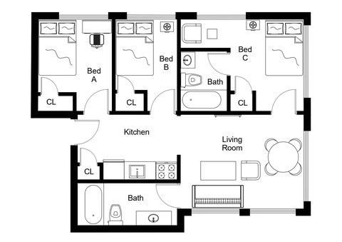 Photo of "#1916-C: Full Bedroom C/w Private Bahtroom" home