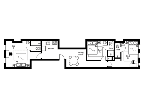 Photo of "#1878-B: Queen Bedroom B w/ Private Bathroom" home